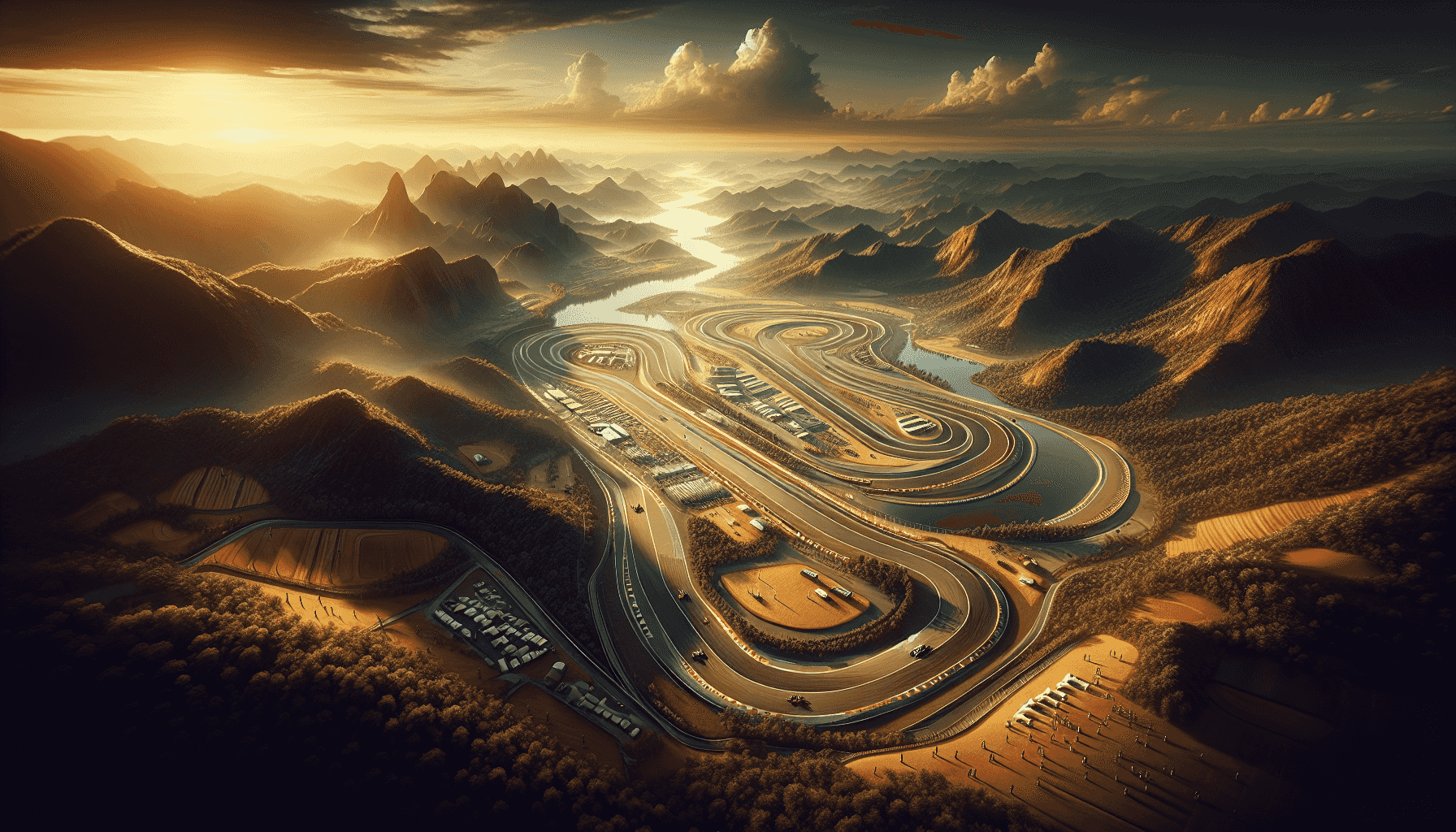 Pista de carreras aérea con visuales impresionantes